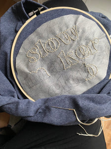 Slow maker club stick and stitch sticker