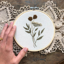 Load image into Gallery viewer, The Leona, finished floral hoop