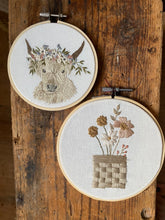 Load image into Gallery viewer, The Joan finished stitched hoop