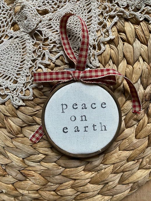 Ornament: peace on earth