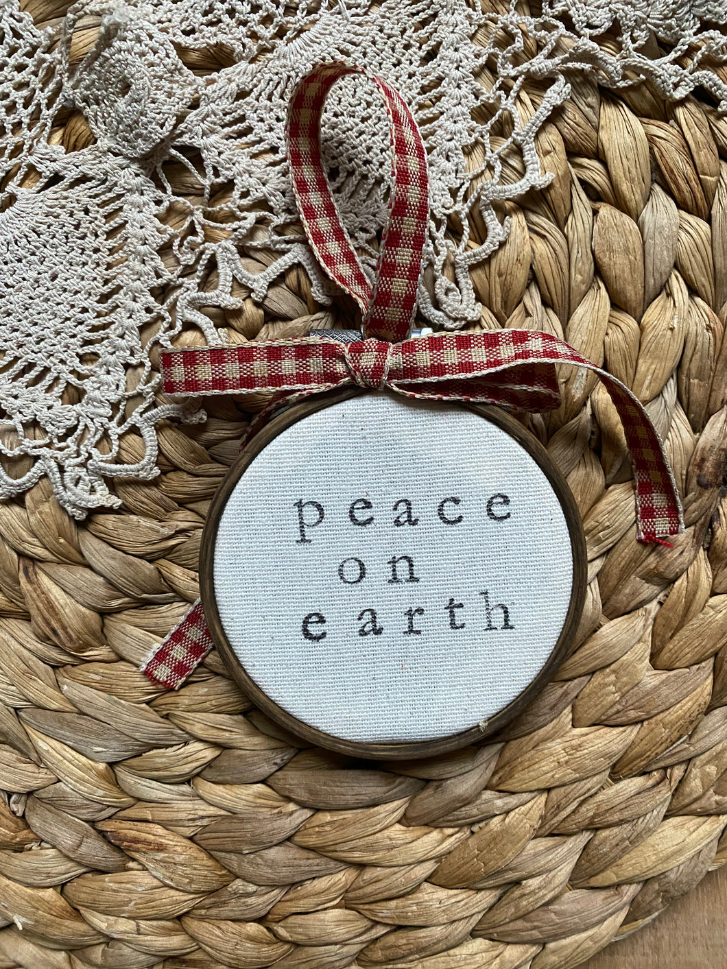 Ornament: peace on earth