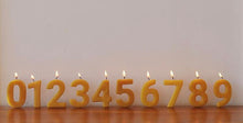 Load image into Gallery viewer, Beeswax number candles