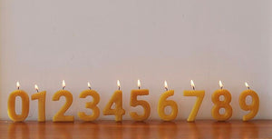 Beeswax number candles