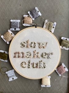 Slow maker club, finished hoop