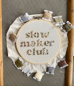 Slow maker club, finished hoop